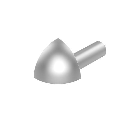 Outside Corner for Rounded Profiles Anodized Aluminum Satin - 3/8" (10 mm)