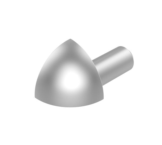 Outside Corner for Rounded Profiles Anodized Aluminum Satin - 1/2" (12.5 mm)