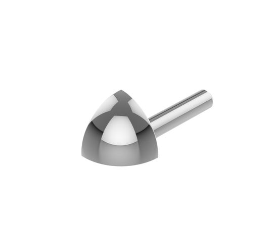 Outside Corner for Rounded Profiles Anodized Aluminum Bright - 5/16" (8 mm)