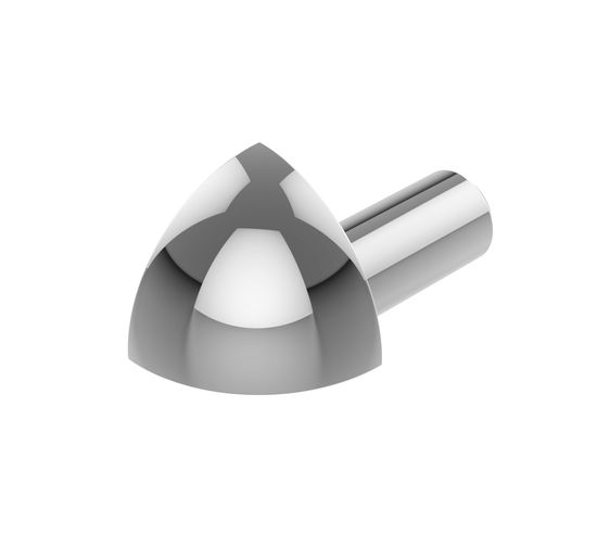 Outside Corner for Rounded Profiles Anodized Aluminum Bright - 1/2" (12.5 mm)