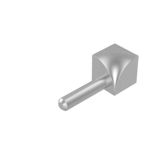 Inside Corner for Rounded Profiles Anodized Aluminum Satin - 5/16" (8 mm)