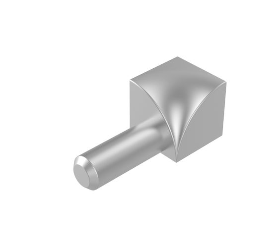 Inside Corner for Rounded Profiles Anodized Aluminum Satin - 3/8" (10 mm)