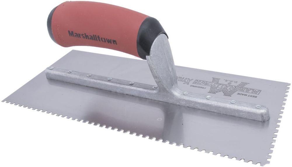 Marshalltown 3/8 Layflat Notched Trowel, 16 x 4 Blade