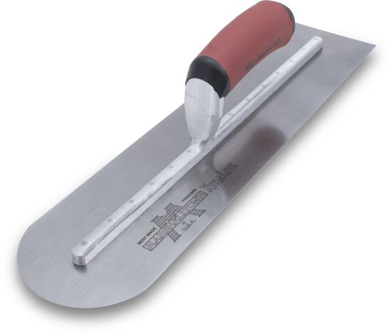 Finishing Trowel High Carbon Steel 4" x 16" with Rounded & Square Edges and a DuraSoft Handle