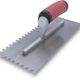 Square-Notch Trowel 4-1/2" x 11" Tempered Steel 3/16" x 3/16" x 3/16" with Curved Soft Grip Handle
