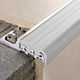 Profile for Stair Prostair Natural Aluminium with Vinyl Resin/Rubber Insert - Grey - 8 mm