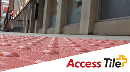 Access Tile Carreaux de guidage à appliquer en surface #22144 rouge brique 12" x 12"