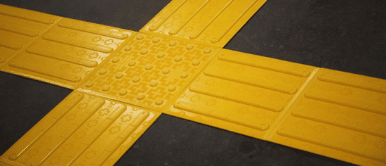 Access Tile Carreau de signalisation à appliquer en surface #33538 jaune fédéral 12" x 12"