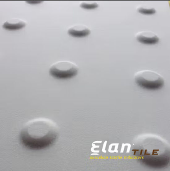 Elan Tile of Porcelain with Dome Tactile Indicators Cultured Grey 12" x 12" (8 sqft)