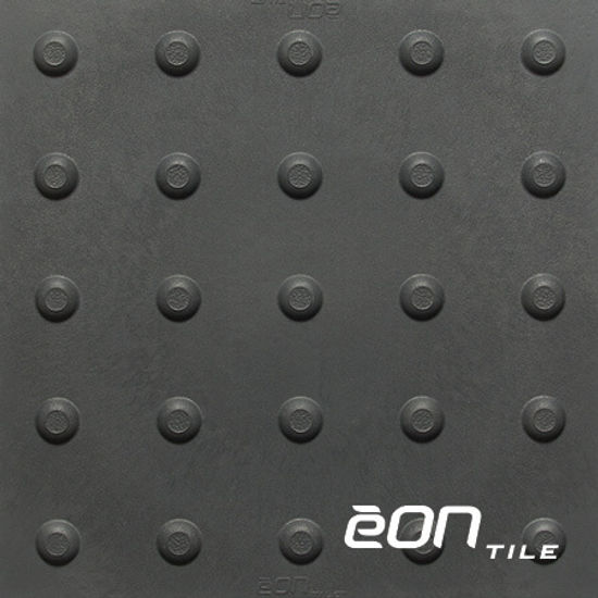 Eon Tactile Tile with Domes Vogue Black 12" x 12" x 5 mm