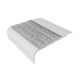 Ecoglo F5-N20 Flat Stair Nosing with Grey Anti-Slip Strips 2.7" (Sold in Linear Feet)