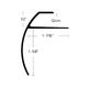 Vinyl Stair Nose LVT 622 Etched Nickel Aluminum - 2-1/8" (54.1 mm) x 1-7/16" x 12'