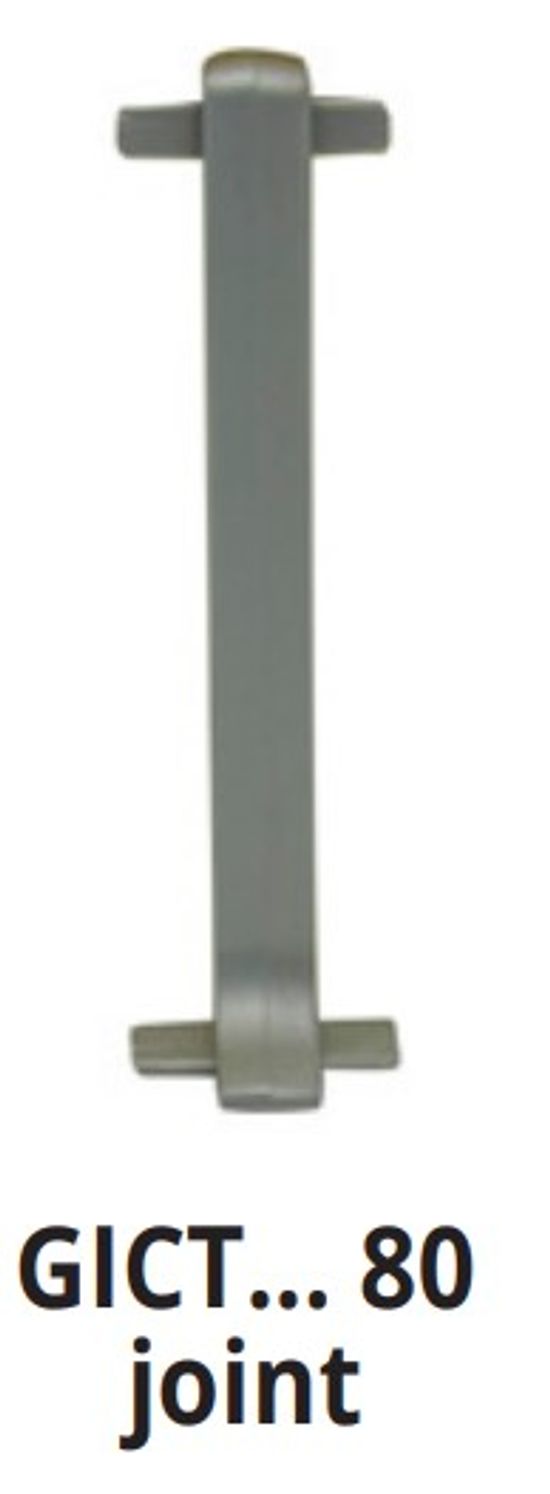Connecteur pour base murale métallique Plinthe 100 acier inoxydable satiné (paquet de 2)