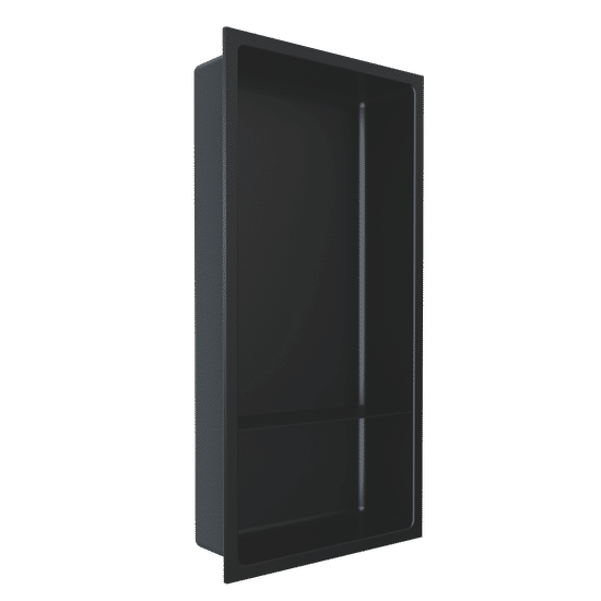 Shower Niche with Shelf Stainless Steel Black 12" x 24"