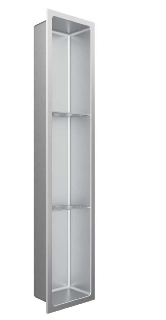 Shower Niche with two Shelves Stainless Steel 8" x 36"