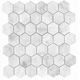 Mosaïque Designer Choice Carrara Hexagon Lustré 12-3/4" x 13-1/16"