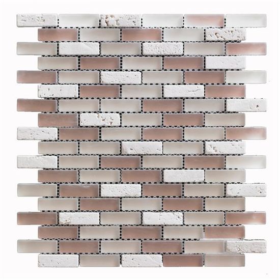Mosaic Glass Mosaics Dune Beige Frosted 12" x 12"