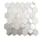 Mosaic Glass Mosaics Hexagon White Glossy 10" x 12"