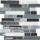 Mosaic Glass Mosaics Roccia Nero Glossy 12" x 12"