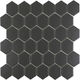 Mosaïque Mosaics Black Hexagon Mat 12" x 12"