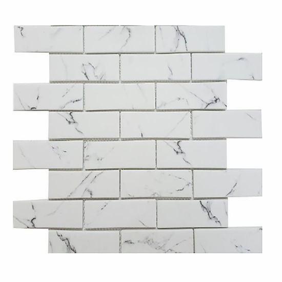 Mosaïque Mosaics Carrara Brick Mat 12" x 12"