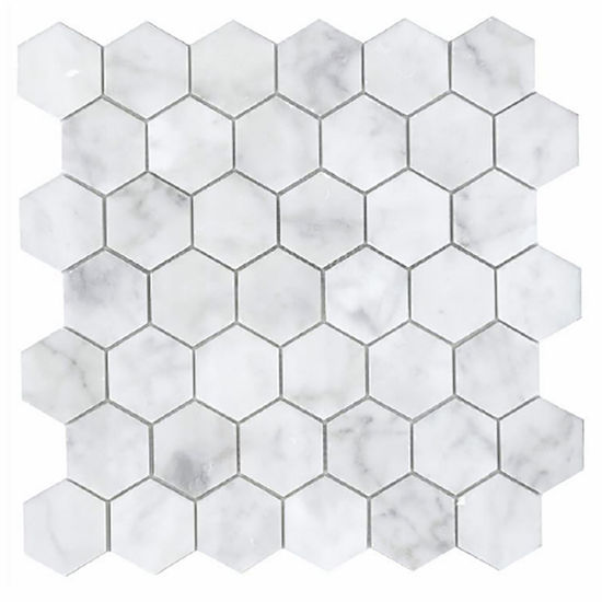 Mosaïque Mosaics Carrara Hexagon Mat 12" x 12"