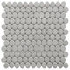 Mosaïque Mosaics Light Gris Penny Round Lustré 12" x 12"