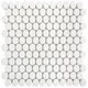 Mosaïque Mosaics White Penny Round Lustré 12" x 12"