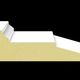 Encadrement de dos Bevel Step - 1-1/8" (27 mm) x 3-1/4" x 8'