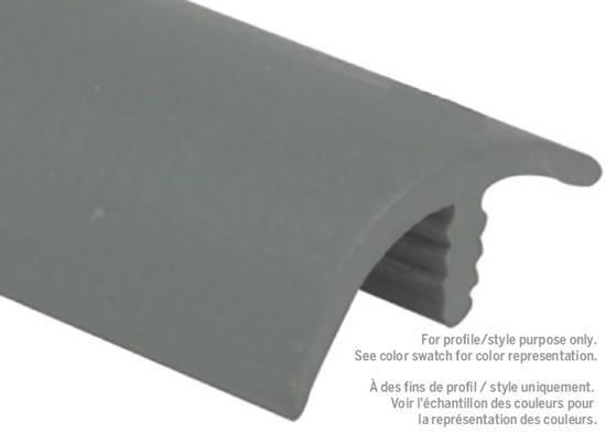 Capuchon de vinyle enroulé à pattes étroites #ST-028 Gris moyen 1/4" (6.4 mm) x 7/8" x 50'