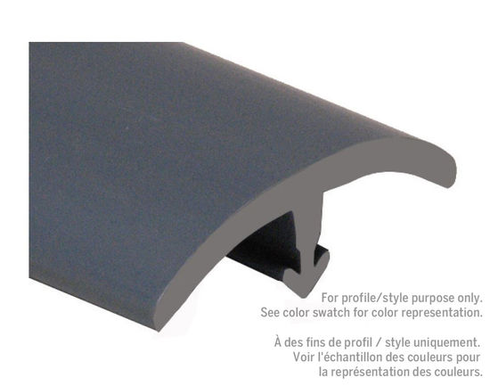 Capuchon en T à patte large en vinyle #ST-071 Ardoise Lacustre 5/16" (7.9 mm) x 1-3/8" x 12'