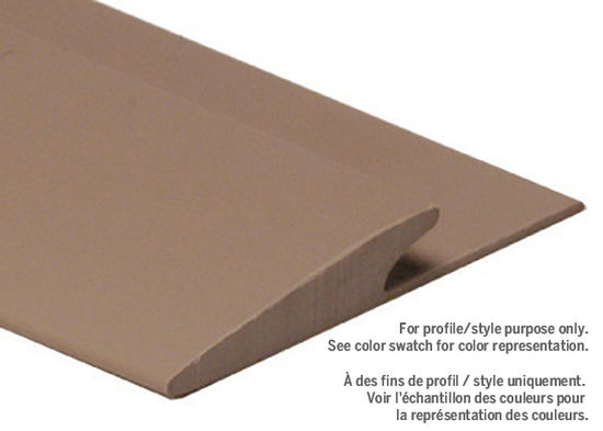 Réducteur bordé pour tapis en vinyle #ST-050 Blanc 1/4" (6.4 mm) x 2" x 12'