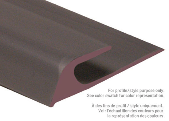 Réducteur à encart Peel & Stick pour tapis en vinyle #ST-048 Gris 1/4" (6.4 mm) x 1-11/16" x 12'