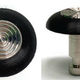 Advantage Unique Dômes tronqués individuels à motif de cercles concentriques noir carborundum avec centre Acier inoxydable 7/8"