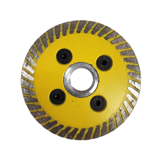 Grinder Mini Turbo Segmented Blade Mounted onto 5/8"-11 Threaded Adapter CAMT 2-15/16"
