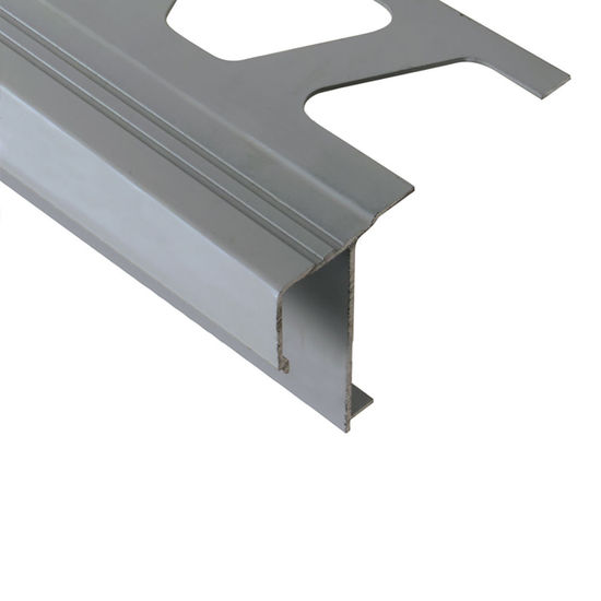 BARA-RAK Balcony Edging Profile with Drip Lip Aluminum Metallic Grey 8' 2-1/2"