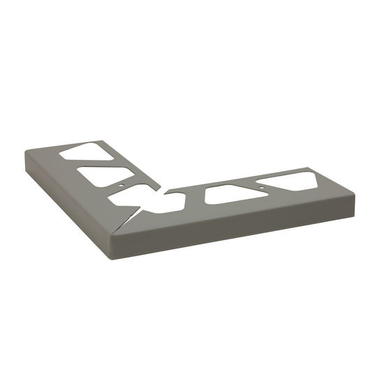 BARA-RW Outside Corner 90° for Balcony Edging Profile Aluminum Metallic Grey 9/16"