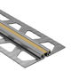DILEX-EKSB Surface Movement Joint Profile for Thinner Floor Coverings - Stainless Steel (V2) with 1/4" Joint Light Beige 3/16" x 8' 2-1/2"