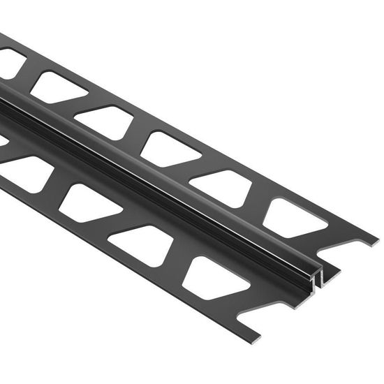 DILEX-BWS Surface Joint Profile with 3/16" Movement Zone - PVC Plastic Black 3/16" x 8' 2-1/2"