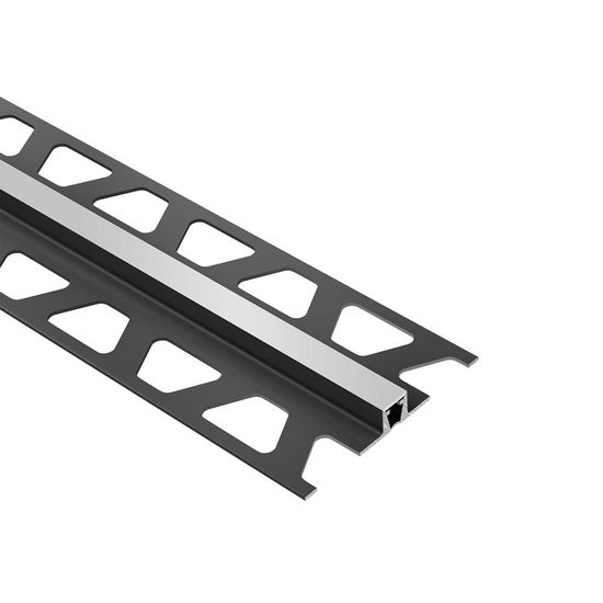 DILEX-BWB Surface Joint Profile with 3/8" Wide Movement Zone - PVC Plastic Classic Grey 1/4" x 8' 2-1/2"