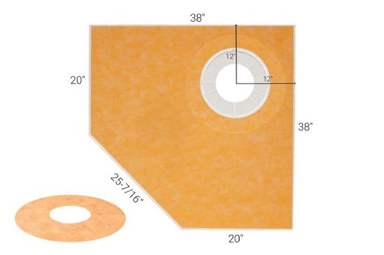 Thin Shower Tray KERDI-SHOWER-TT Neo Angle 38"x 38"