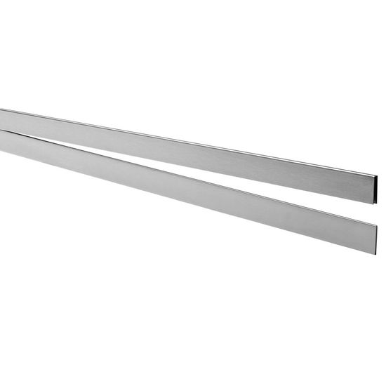 SHOWERPROFILE-R 2-Part Wall Transition Profile - Brushed Stainless Steel (V2) 1-5/16" - 1-25/32" x 3' 3"