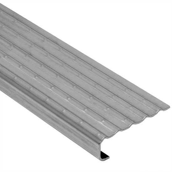 TREP-EK Retrofit Stair-Nosing Profile - Stainless Steel (V2) 1/8" x 8' 2-1/2"