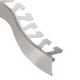 SCHIENE-STEP Edging Radius Stairs/Wall Profile - Brushed Stainless Steel (V2) 7/16" x 8' 2-1/2" with 1-1/2" Vertical Leg