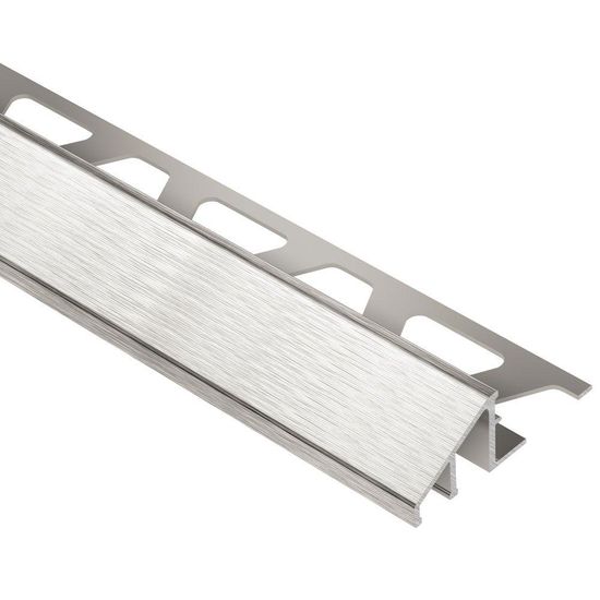 RENO-U Reducer Profile - Aluminum Anodized Brushed Nickel 1/2" x 8' 2-1/2"