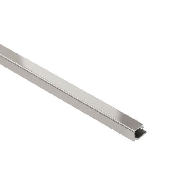 QUADEC-K Finishing and Edge-Protection Profile with Squared Reveal Surface - Aluminum Anodized Matte Nickel 1/2" x 8' 2-1/2"