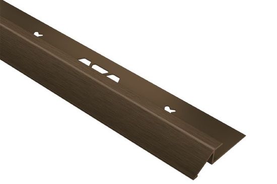 VINPRO-U Resilient Surface Reducer Profile Aluminum Anodized Brushed Antique Bronze 1/4" x 8' 2-1/2"