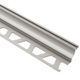 DILEX-AHK Cove-Shaped Profile with 3/8" Radius - Aluminum Anodized Matte Nickel 3/8" x 8' 2-1/2"