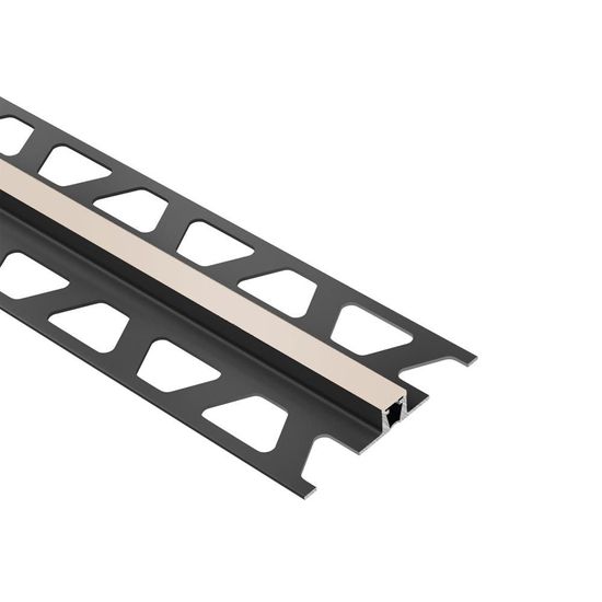 DILEX-BWB Surface Joint Profile with 3/8" Wide Movement Zone - PVC Plastic Cream 5/16" x 8' 2-1/2"