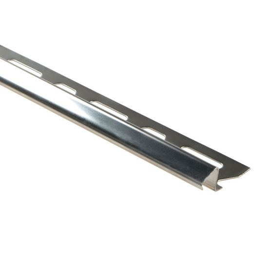 DECO-DE Decorative Edge-protection Profile for 135° Outside Corner - Stainless Steel (V2) 3/8" x 8' 2-1/2"